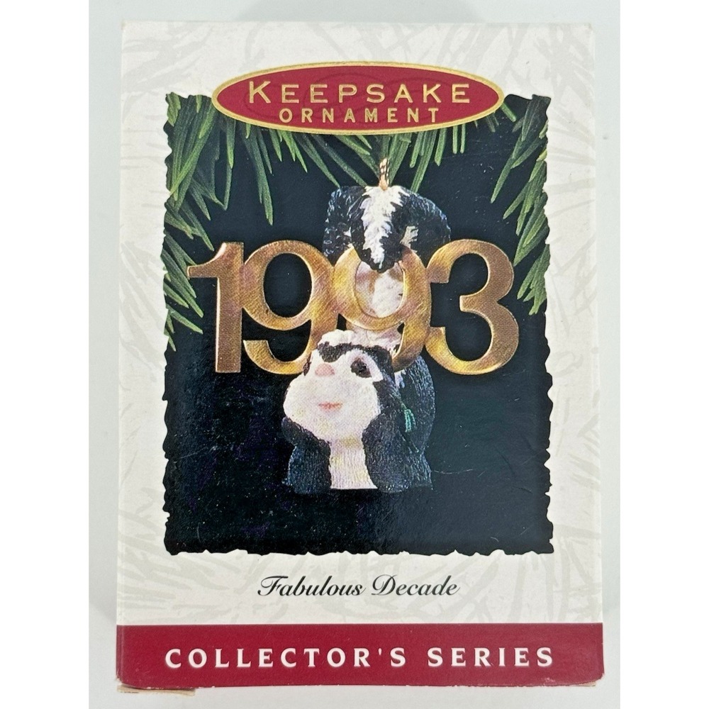 Hallmark‎ Keepsake 1993 Skunk Ornament Fabulous Decade Series Collector's